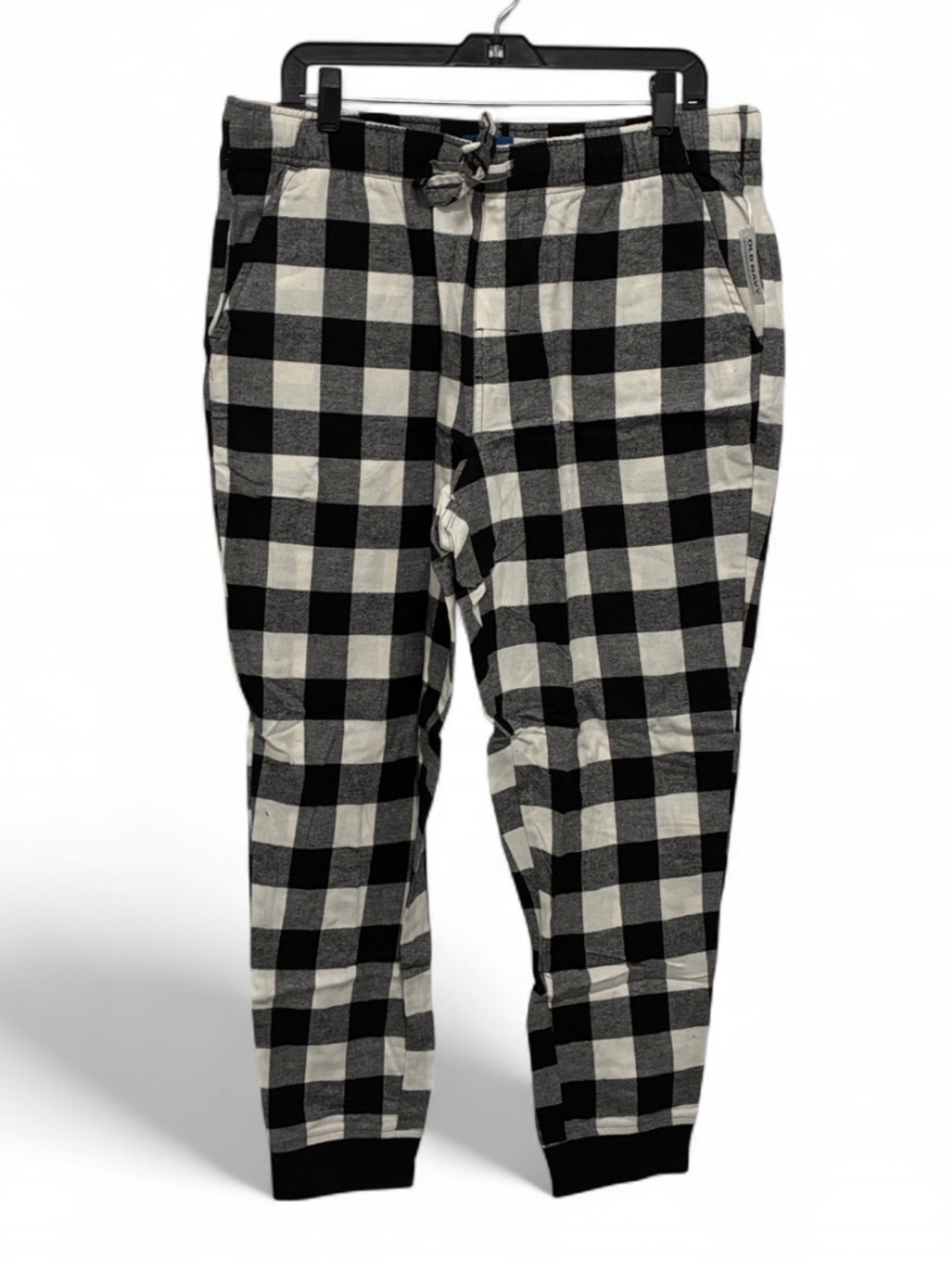 NWT Old Navy Black and White Buffalo Check Pajama Jogger Pants